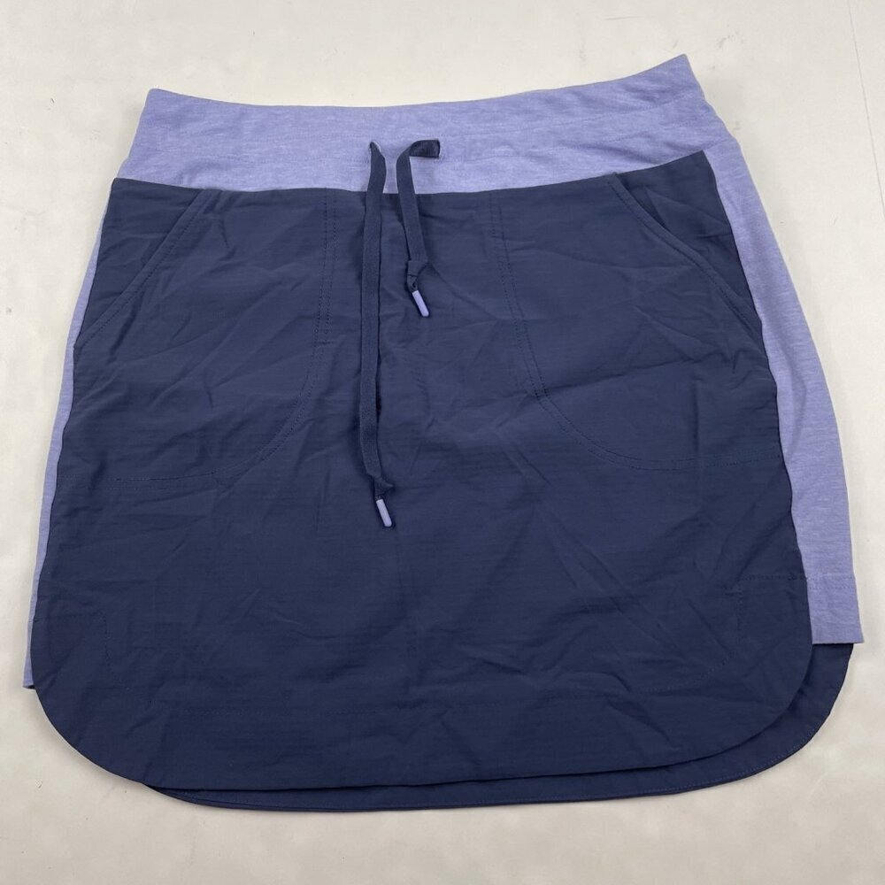Title Nine Mini Skirt Sz S Blue Lavender Athletic Hiking Active Elastic Waist